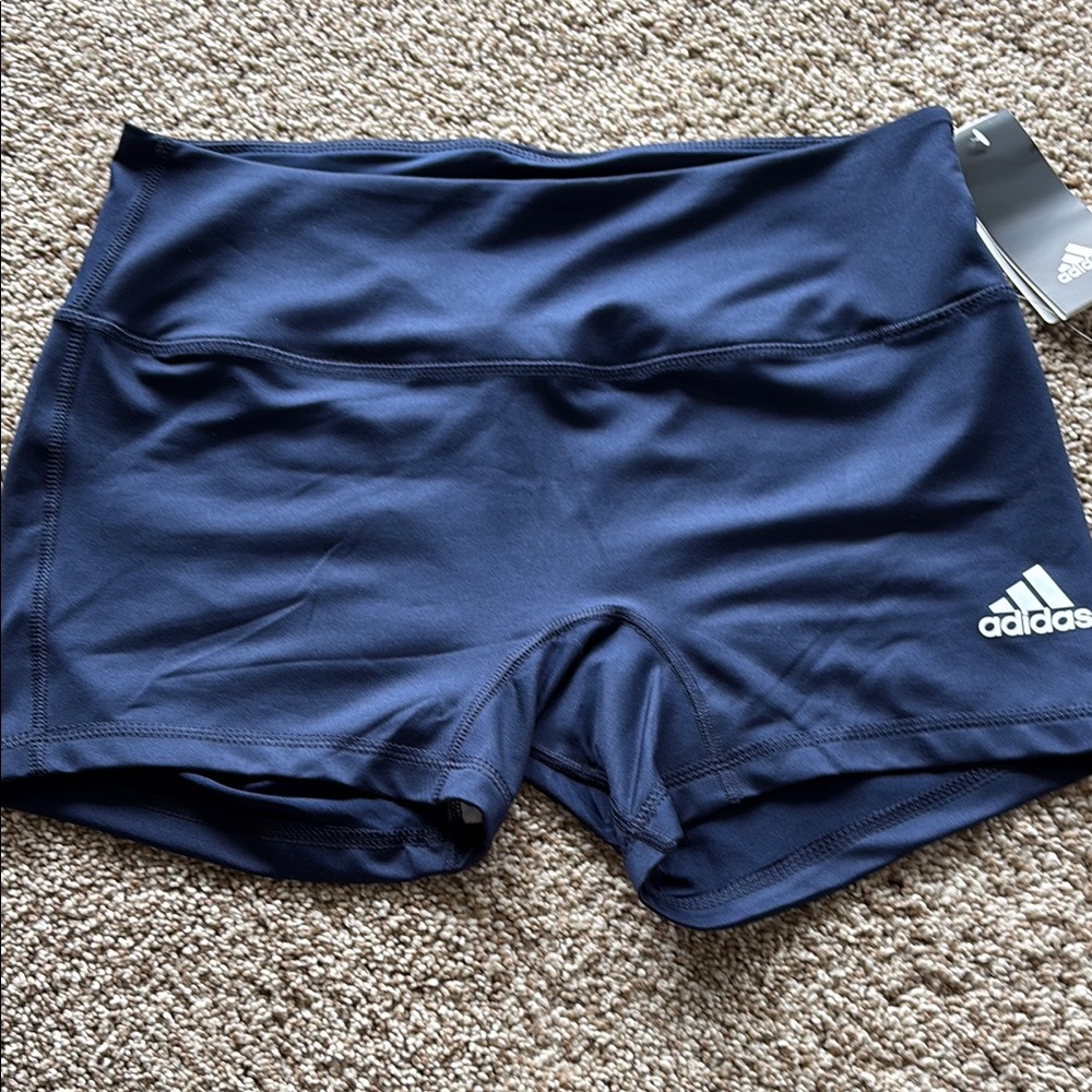 Adidas Women's Navy Blue short tight. 
Size large